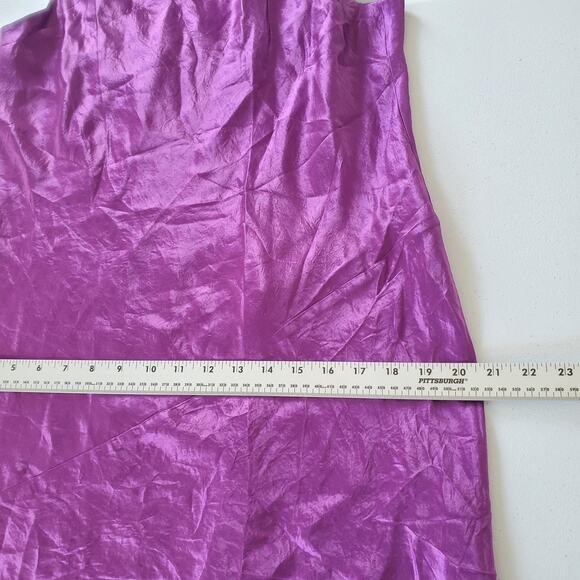 Babaton Slip Dress Womens Large Purple Spaghetti Strap Mini Aritzia Acetate - Picture 5 of 10